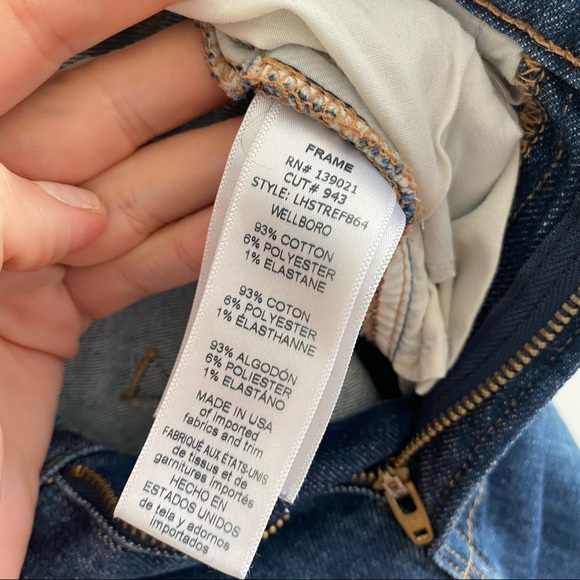 Frame Denim “le high straight” EUC Jeans sz 24 - Picture 10 of 11